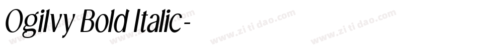Ogilvy Bold Italic字体转换
